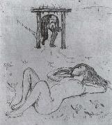 At the chain Edvard Munch